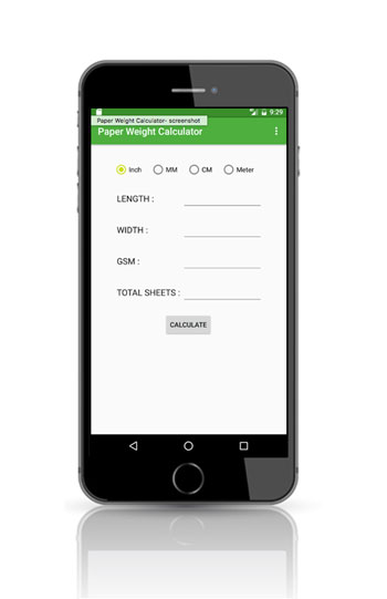 اپلیکیشن محاسبه کاغذ و مقوا - اندروید